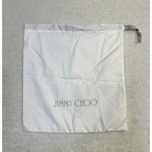 Jimmy Choo White Dust Bag Pouch Made in Italy-used once-13 X 14-